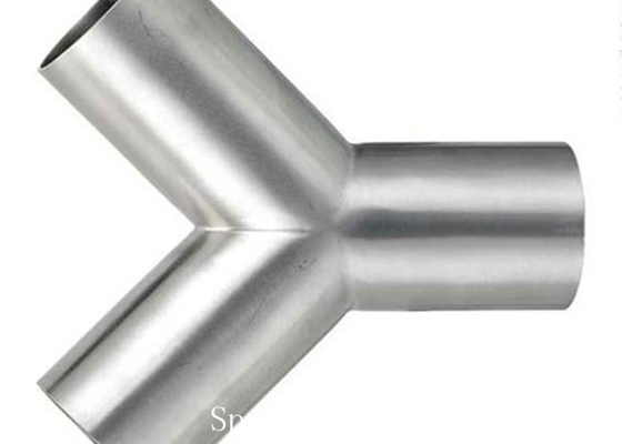 China 1 Inch Sanitary Stainless Steel Pipe Fittings Shaped Y Tee Bpe Polished supplier