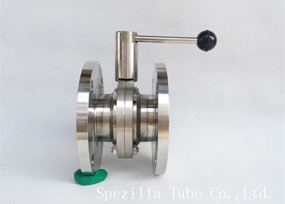 China 3/4&quot;X1.65mm 316 Stainless Steel Sanitary Valves , Hygienic Butterfly Valves supplier