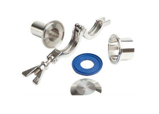 China High Safety Stainless Steel Sanitary Fittings Polished Ferrules Tee Elbows Smooth Surface supplier