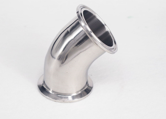 China 1.4404 Stainless Steel Sanitary Fittings 45 degree Tri Clamp Elbow supplier