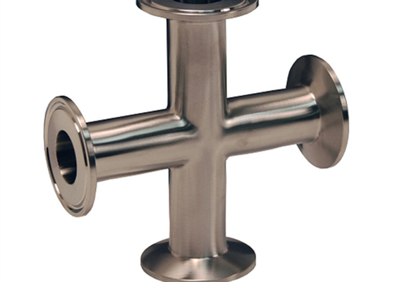 China DIN11852 Stainless Steel Sanitary Fittings Clamp Cross 4 Way Tee TP316L 1.4404 supplier