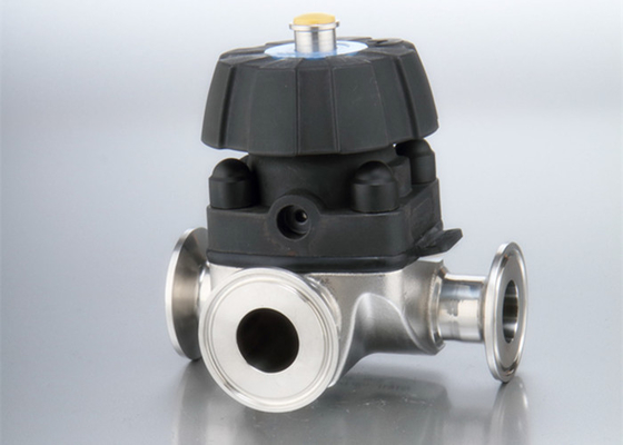 China Three Way Manual Diaphragm Valve TP316L Stainless Steel Material For Beverage supplier