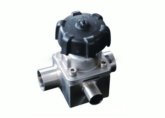 China Sanitary Three Way Diaphragm Valve Welded Ends 1'' To 4'' , 10 Bar Max Pressure supplier