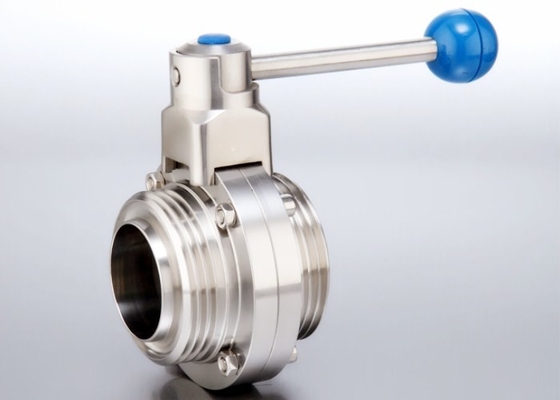 China Full Bore 2'' Stainless Steel Sanitary Valves With Pull Handle , Manual Type supplier