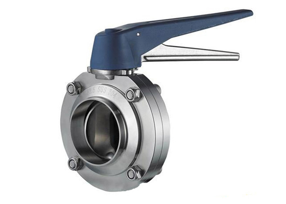 China 304 316L Sanitary Butterfly Valves , Butt Welded Butterfly Valve With Trigger Handle supplier