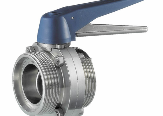 China Manual Control Stainless Butterfly Valve Sanitary Finish , FDA Approved Materials supplier