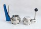 Dn20 Stainless Steel Tp316l Clamped Butterfly Valve Bpe Valves Polished supplier