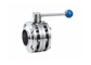 Hygienic AISI 304 Stainless Butterfly Valve Welded Fittings , Tri Clamp Connection supplier