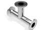 Durable ASME BPE Sanitary Fittings , Equal Tee Sanitary Pipe Fittings Stainless Steel Material supplier