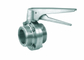 Manual Control Stainless Butterfly Valve Sanitary Finish , FDA Approved Materials supplier