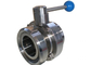 Two Pieces 1&quot; X0.065&quot; Hygienic Butterfly Valves For High Temperature Pipe System supplier