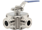 1 Inch Stainless Steel Sanitary Valves Three Way PTFE Sealing Material For Food Line supplier