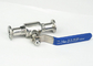AISI 316L Stainless Steel Sanitary Valves Two Way For Food Industry Piping System supplier