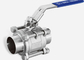 Two Way SS Ball Valve Sanitary Grade 1&quot; X0.065 Welded Ends , ISO9001 Approved supplier
