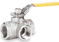 AISI 304 316L Sanitary Tri Clamp Ball Valves With Full Port Ends , Manual Type supplier