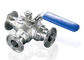 Cross Sanitary Stainless Steel Ball Valves , 1 Inch 4 Way Ball Valve For Cosmetic supplier